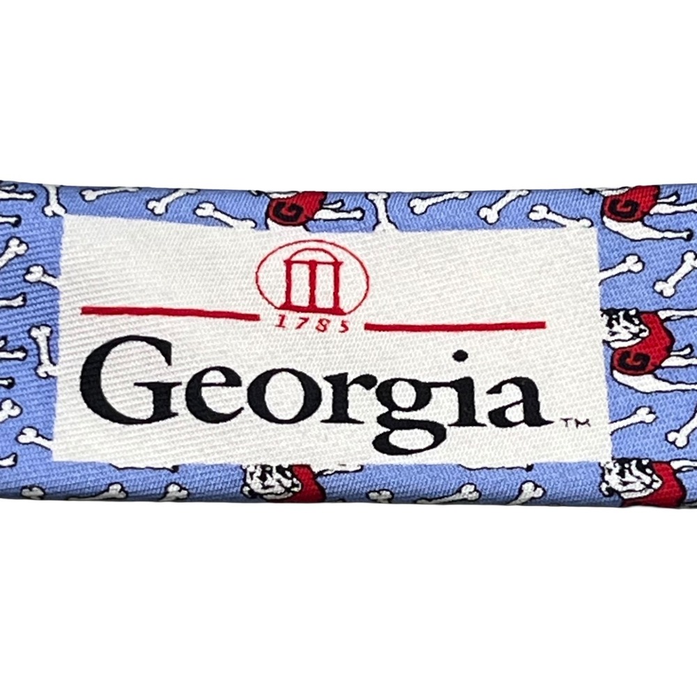Vineyard Vines Tie Mens Blue Silk Georgia Bulldogs Custom Collection 58x3.5 - Picture 9 of 11